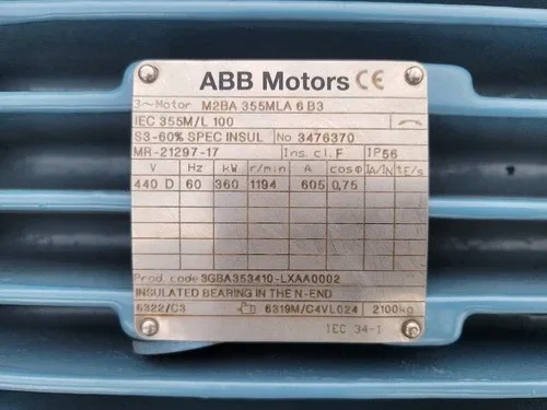 ABB SURPLUS MOTORS M2BA355MLA6B3 360 kW Cast Iron Motor-Electric Motors 2