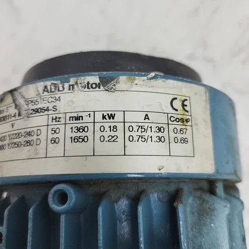 ABB MU63B11-4 MK129054-S Ac Motor with Rossi MR-31-40PC1A Gear Reducer 44 7 3