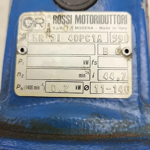ABB MU63B11-4 MK129054-S Ac Motor with Rossi MR-31-40PC1A Gear Reducer 44 7 4