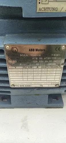 ABB Motors MKA 71A-4 Three Phase Motor 0.28kW 1335rpm Motor MKA71A4 2