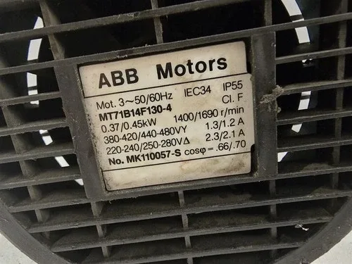 ABB MT71B14F130-4 45kW AC Motor 1800RPM 4P 3PH 71B 380/480V TEFC 60Hz 2