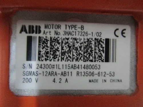 ABB MOTOR TYPE-B 3HAC17326-1/02 SGMAS-12ARA-AB11 2