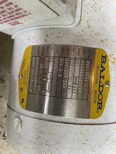 ABB vwdl3504 - baldor 1/2 HP 1725 RPM Motor 115 208 230 56C 1 Hr Run Time 3