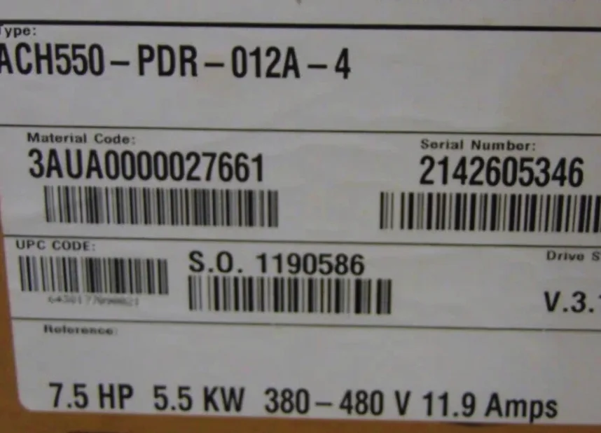 ABB ACH550 AC Drive with Disconnect ACH550-PDR-012-4 3