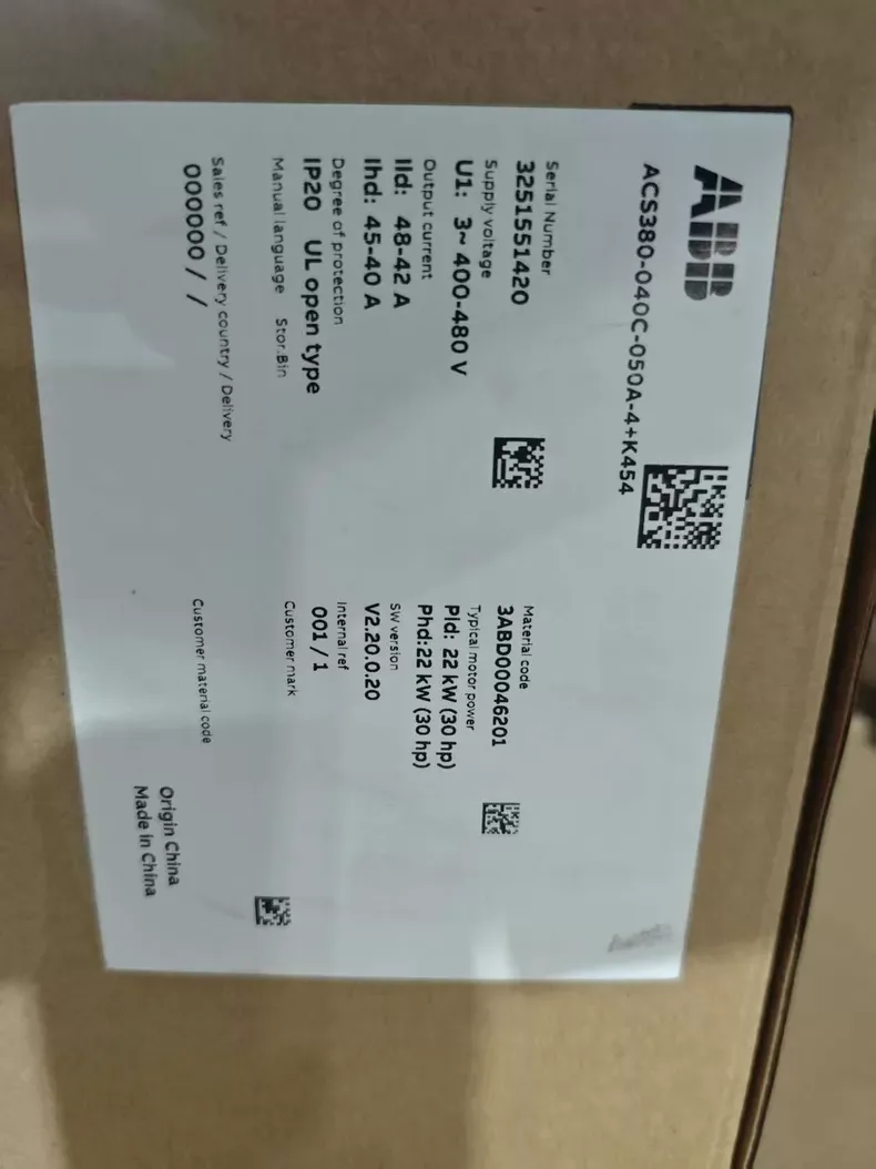 ABB ACS380-040C-03A3-4+K492 Drives ACS380 Series AC Drive 3-380-480V 3