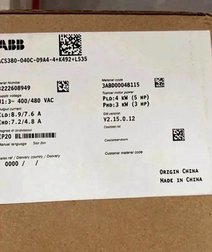 ABB ACS380-040C-09A4-4+K492+L535 Frequency Converter * 2