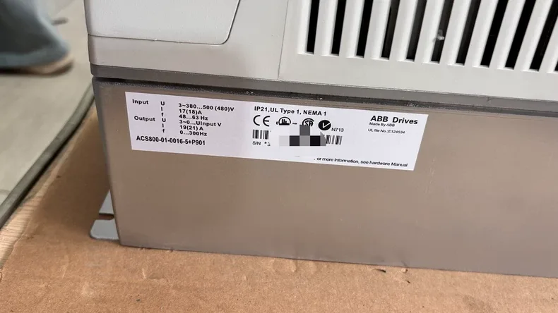 ABB ACS800-01-0016-5+P901 Frequency Converter ACS8000100165P901 5