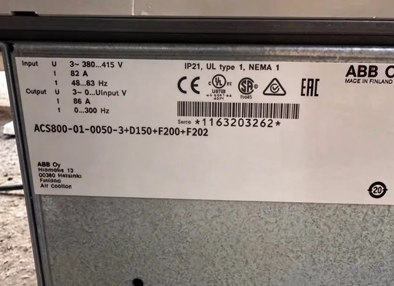 ABB ACS800-01-0050-3+D150+E200+P901 frequency converter 2