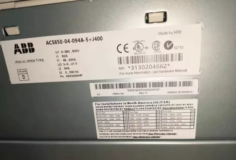 ABB ACS850-04-094A-5+J400 frequency converter 2