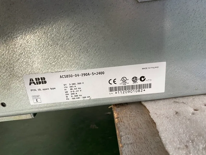 ABB frequency converter ACS850-04-290A-5+J400 5