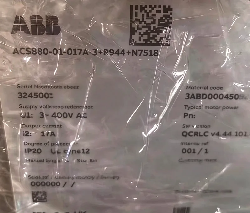 ABB ACS880-01-017A-3+P944+N7518 7.5kW 17A 3P 380-415V VFD 2