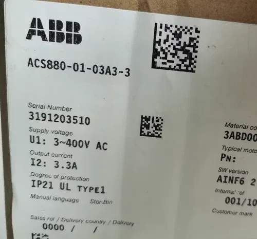 ABB Frequency Converter Inverter ACS880-01-03A3-3 1.1KW 6