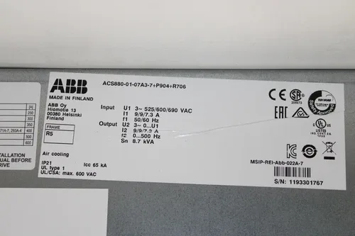 ABB ACS880-01-07A3-7 +P904+R706 Drive 4