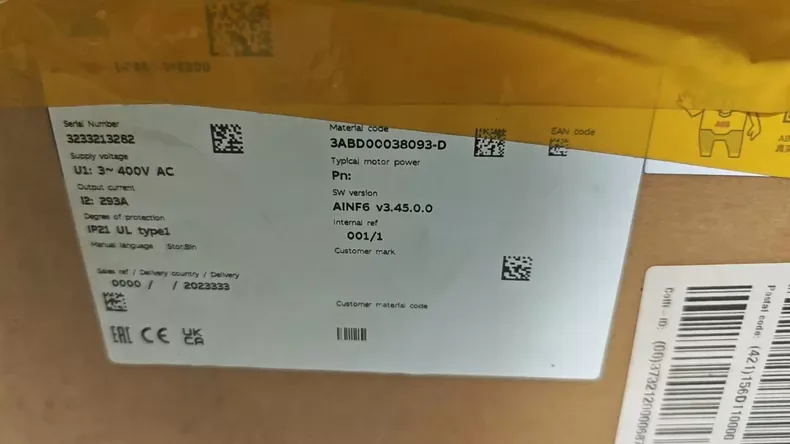 ABB ACS880-01-293A-3+E200 Shpping + 6