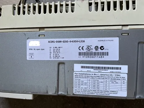 ABB frequency converter ACSM1-04AM-02A5-4+K454+L516 2